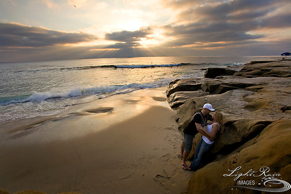 beach engagement photos
