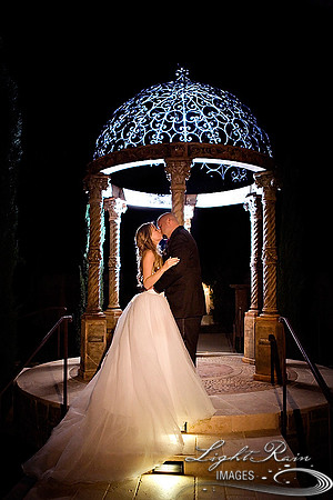 wedding gazebo night photo