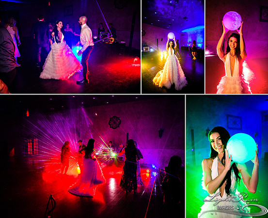 colorful reception dance floor