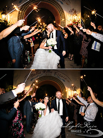 Bride and Groom sparkler exit